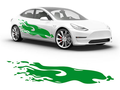 3M Bright Green Rally Splash Body Graphic~Full Side Auto Decal Kit~0