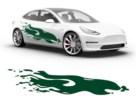 3M Dark Green Rally Splash Body Graphic~Full Side Auto Decal Kit~0