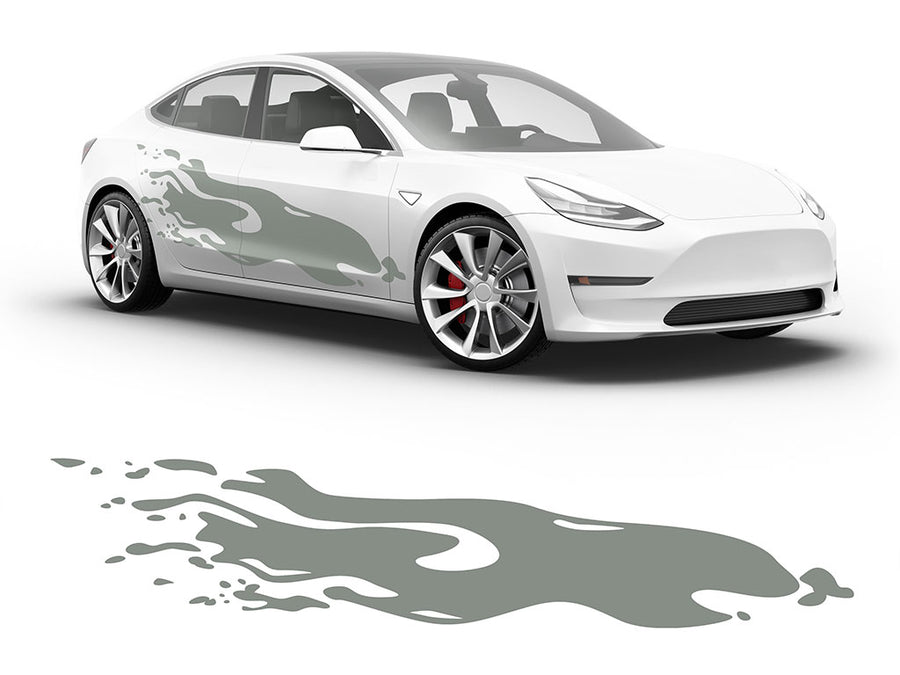 3M Light Gray Rally Splash Body Graphic~Full Side Auto Decal Kit~0