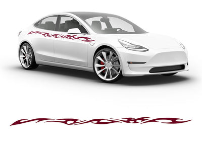 3M Burgundy Rally Tribal Band Body Graphic~Full Side Auto Decal Kit~0