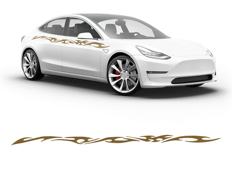 3M Gold Rally Tribal Band Body Graphic~Full Side Auto Decal Kit~0
