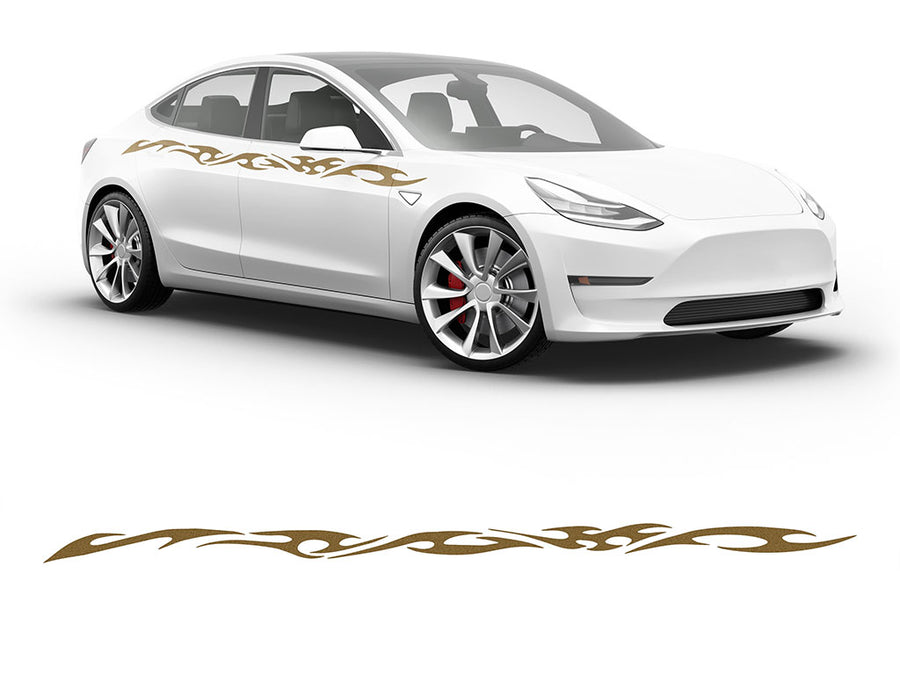 3M Gold Rally Tribal Band Body Graphic~Full Side Auto Decal Kit~0