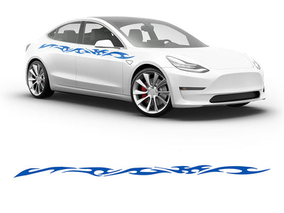 3M Azure Blue Rally Tribal Band Body Graphic~Full Side Auto Decal Kit~0