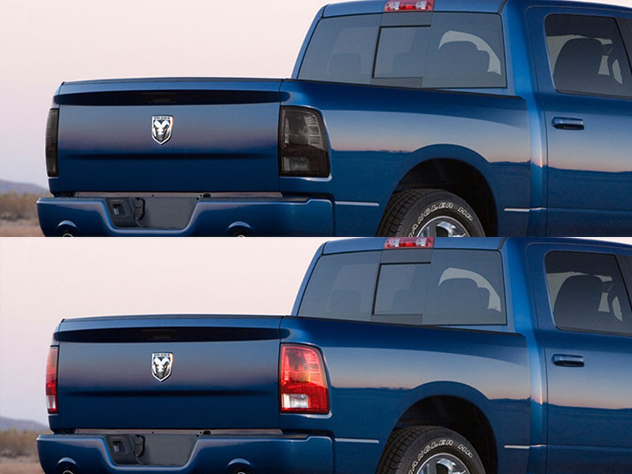 1500 Before and After Smoked Taillights