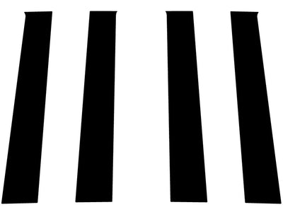 ram 2500 2011-2018 (crew / quad / extended) Matte Black Pillar Trim Diagram