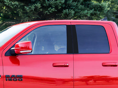 ram 1500 2011-2018 (crew / quad / extended) Carbon Fiber Pillar Cover Diagram