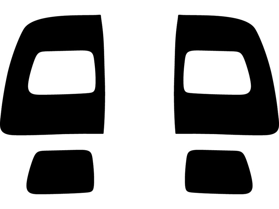 1500 (with lane departure sensors) Precut Tail Light Tint Diagram
