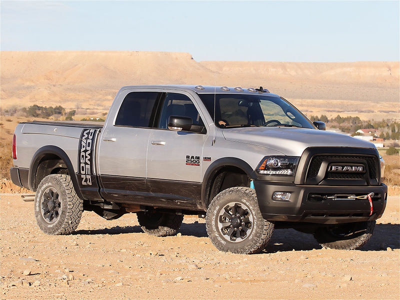 ram 2500 2011-2018 (crew / quad / extended) Brushed Aluminum Black Pillar Trim