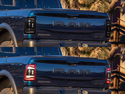 2500 (halogen) Before and After Smoked Taillights