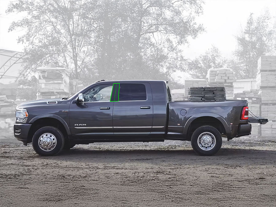 ram 3500 2019-2021 (crew cab / quad cab) Pillar Post Trim Installation Location