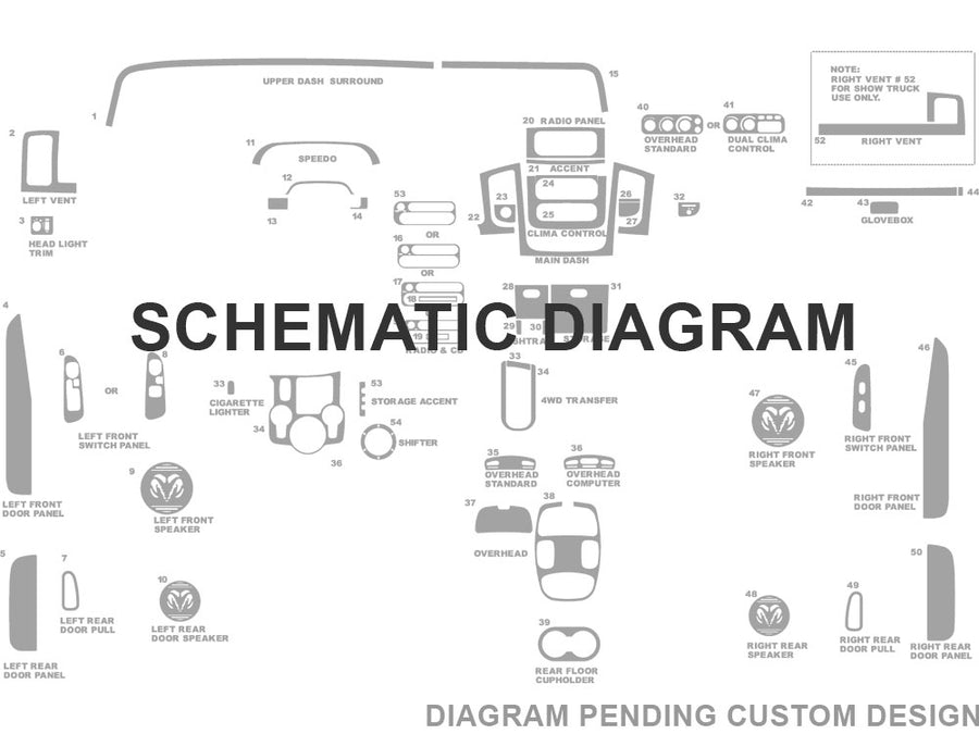 ram custom Dash Kit Diagram