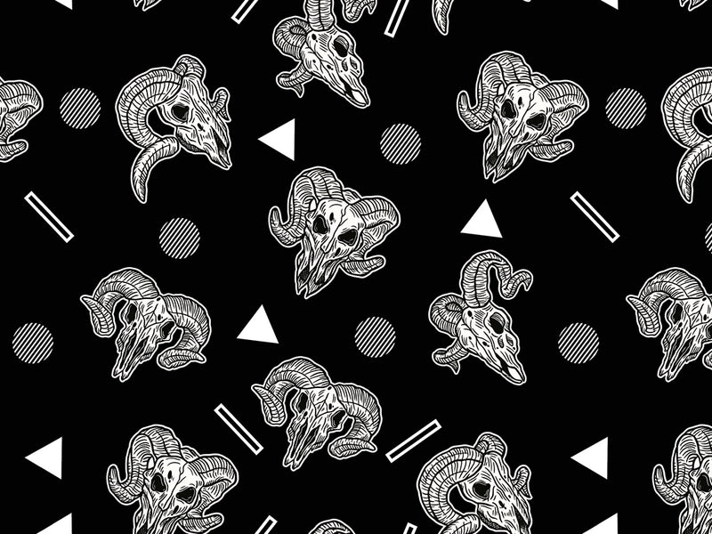 Ram Heads Halloween Vinyl Wrap Pattern~Rwraps Series 914 Digitally Printed Vinyl Wrap~0