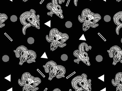 Ram Heads Halloween Vinyl Wrap Pattern~Rwraps Series 914 Digitally Printed Vinyl Wrap~0