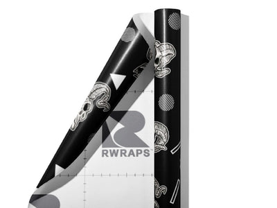 Ram Heads Halloween Wrap Film Sheets~Rwraps Series 914 Ram Heads Halloween Scrolled Sheet~3