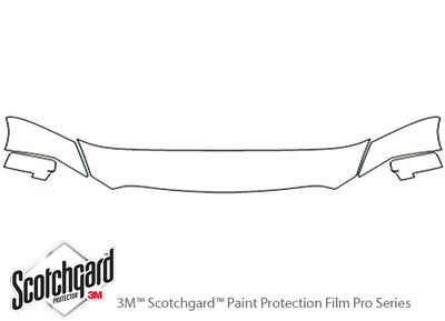 1500 3M Clear Bra Hood Precut PPF Diagram