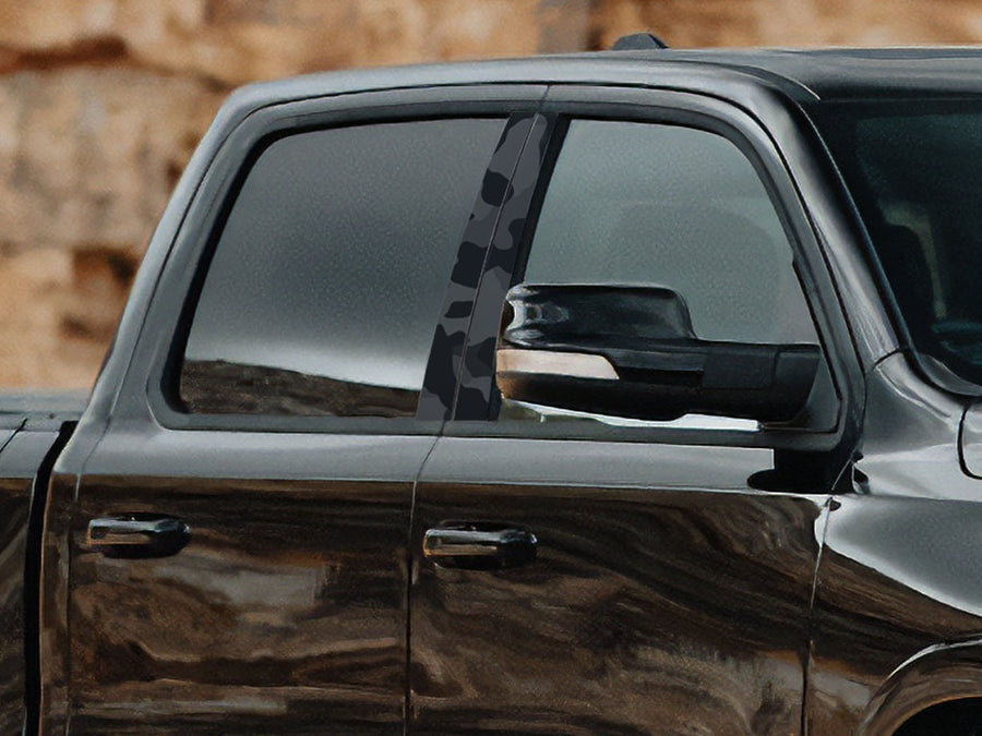 ram 1500 2019-2024 (crew cab / quad cab) Camo Pillar Cover Diagram