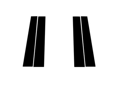 ram 1500 2019-2024 (crew cab / quad cab) Carbon Fiber Pillar Trim Diagram