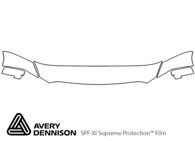 2500 Avery Dennison Clear Bra Hood Precut PPF Diagram