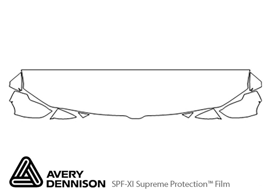 2500 Avery Dennison Clear Bra Hood Precut PPF Diagram