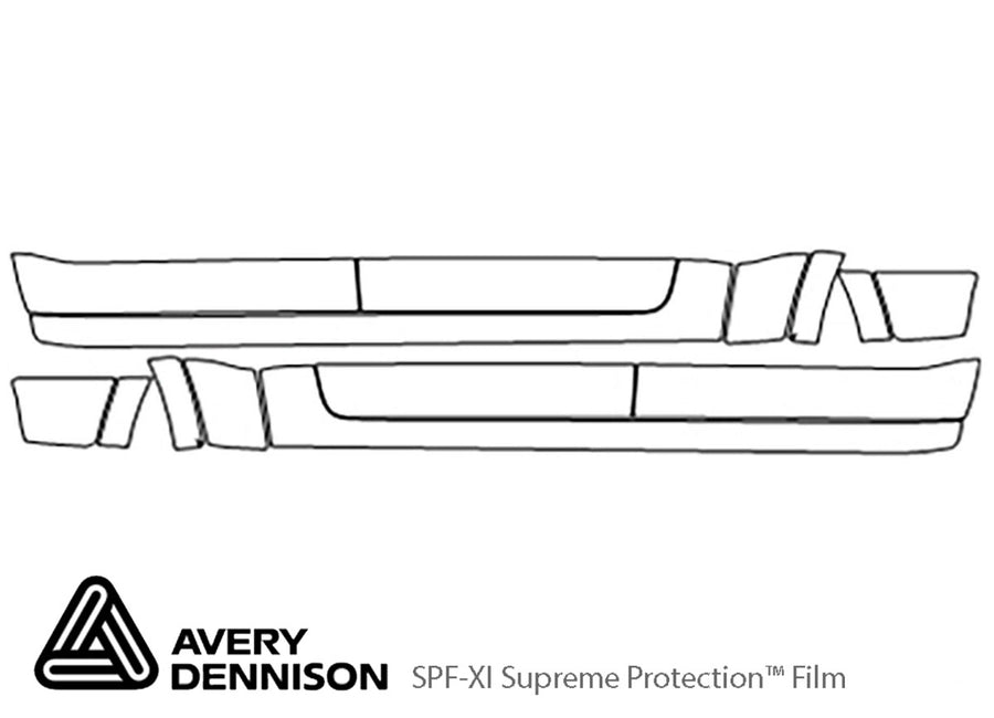 2500 Avery Dennison Clear Bra Rocker Precut PPF Diagram