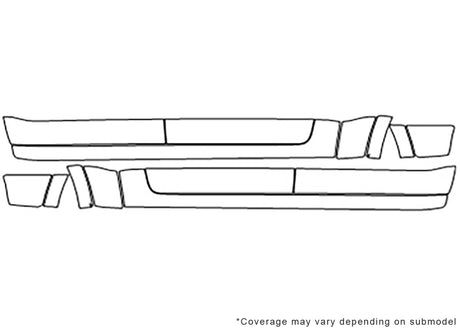 2500 Avery Dennison Clear Bra Rocker Precut PPF Diagram