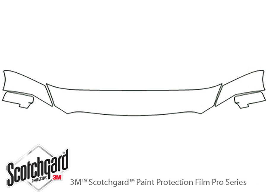 3500 3M Clear Bra Hood Precut PPF Diagram