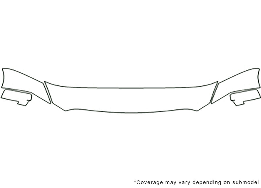 3500 3M Clear Bra Hood Precut PPF Diagram