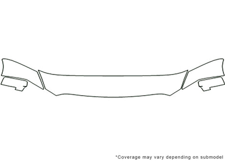3500 Avery Dennison Clear Bra Hood Precut PPF Diagram