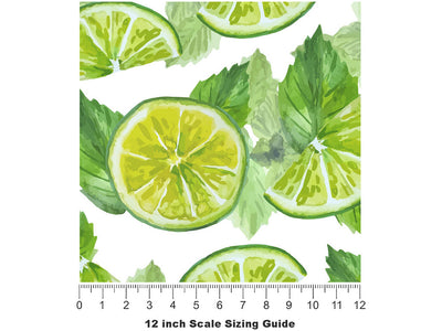 Rangpur  Fruit Vinyl Film Pattern Size 12 inch Scale~Rwraps Rangpur  Fruit Sizing Chart~2