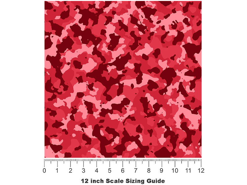 Raspberry Napalm Camouflage Vinyl Film Pattern Size 12 inch Scale~Rwraps Raspberry Napalm Camouflage Sizing Chart~3