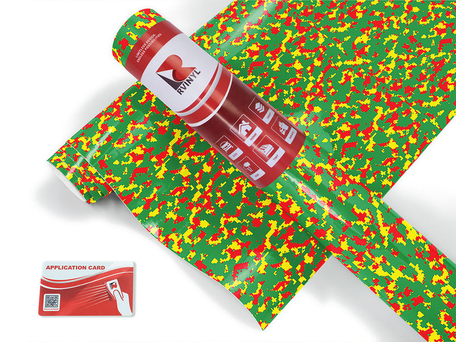 rasta camo pixel Craft Vinyl Roll