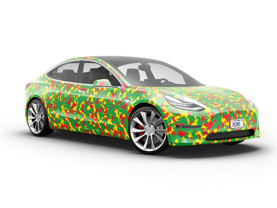 Rasta Camo Pixel Vehicle Vinyl Wrap