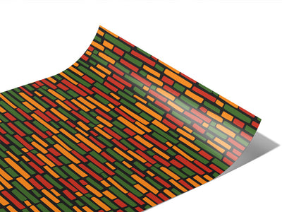 Rastafarian  Brick Vinyl Wraps~Rwraps Series 914 Digitally Printed Vinyl Wrap~1