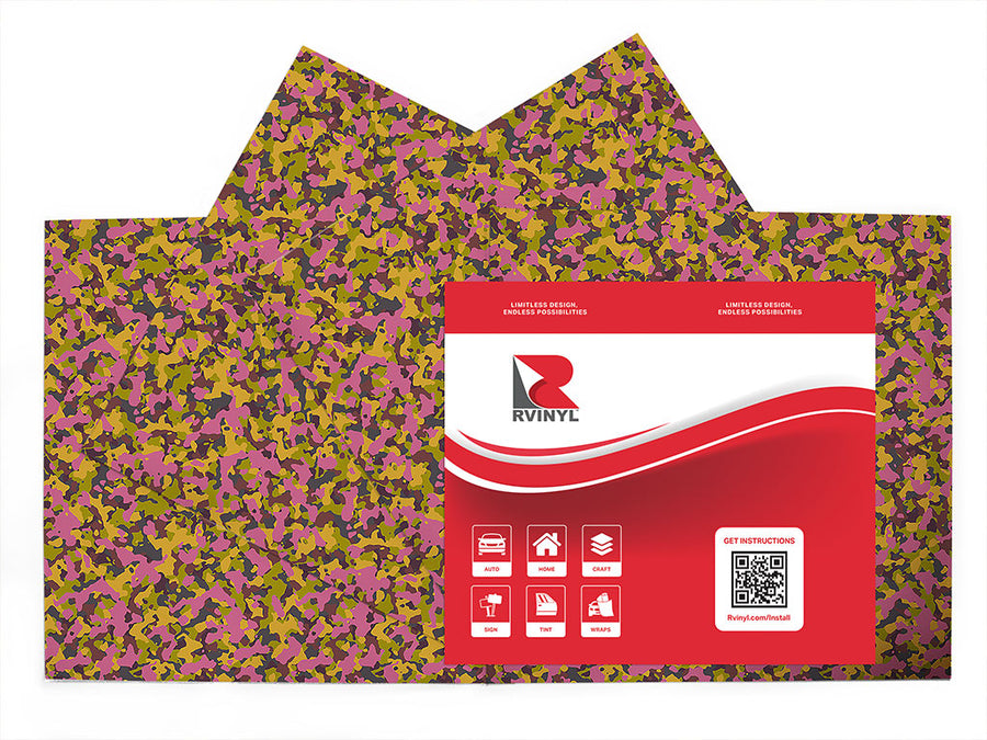 rave erdl camouflage Craft Vinyl Sheet Pack