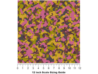 Rave ERDL Camouflage Vinyl Film Pattern Size 12 inch Scale~Rwraps Rave ERDL Camouflage Sizing Chart~3