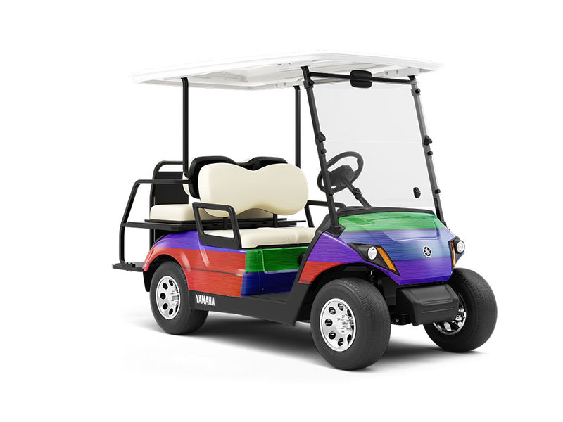 Raw Edge Wood Plank Wrapped Golf Cart
