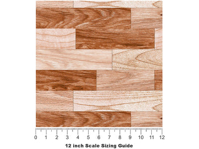 Raw Floor Wooden Parquet Vinyl Film Pattern Size 12 inch Scale~Rwraps Raw Floor Wooden Parquet Sizing Chart~3