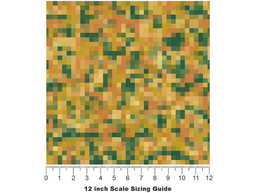 Raw Sewage Pixel Vinyl Film Pattern Size 12 inch Scale~Rwraps Raw Sewage Pixel Sizing Chart~2