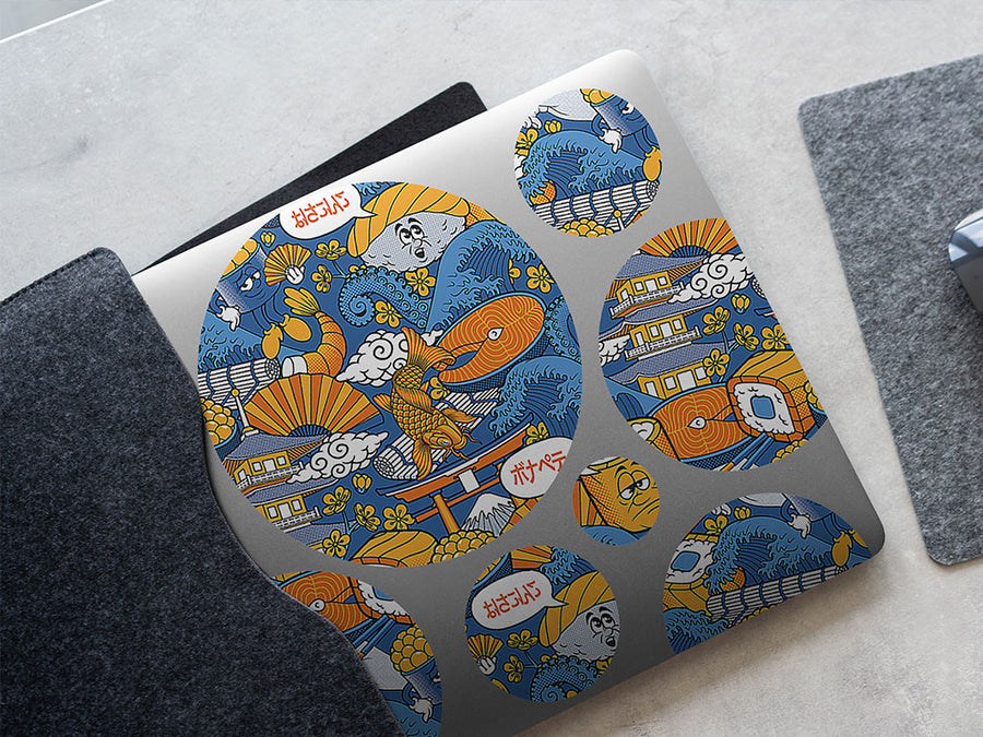raw tastes japanese DIY Laptop Stickers
