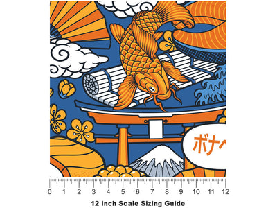 Raw Tastes Food Vinyl Film Pattern Size 12 inch Scale~Rwraps Raw Tastes Food Sizing Chart~2