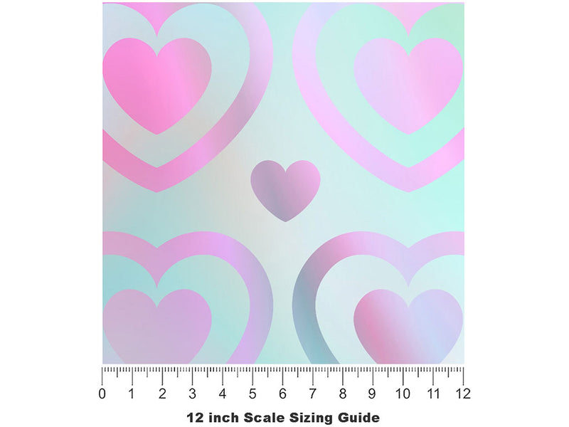 Reach Out Heart Vinyl Film Pattern Size 12 inch Scale~Rwraps Reach Out Heart Sizing Chart~2