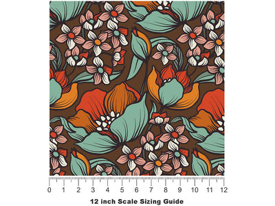 Real Foxy Retro Vinyl Film Pattern Size 12 inch Scale~Rwraps Real Foxy Retro Sizing Chart~2