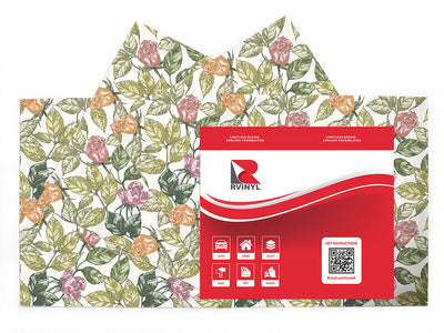 realistic garden floral Craft Vinyl Sheet Pack
