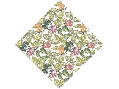 Realistic Garden Floral Vinyl Wrap Pattern