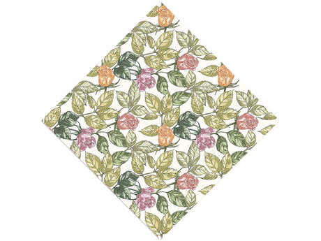 Realistic Garden Floral Vinyl Wrap Pattern