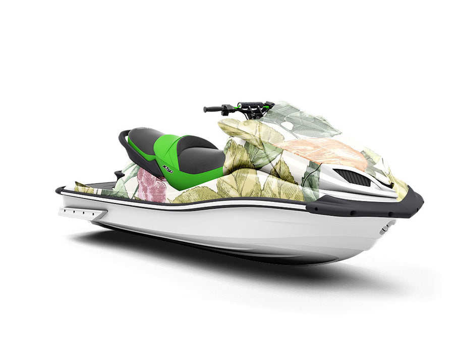 Realistic Garden Floral Jet Ski Vinyl Customized Wrap