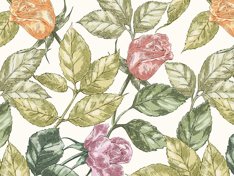 Realistic Garden Floral Vinyl Wrap Pattern~Rwraps Series 914 Digitally Printed Vinyl Wrap~0