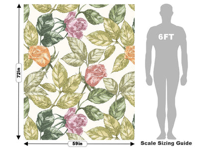 Realistic Garden Floral Vehicle Wrap Scale~Rwraps Series 914 Realistic Garden Floral Measurements~1