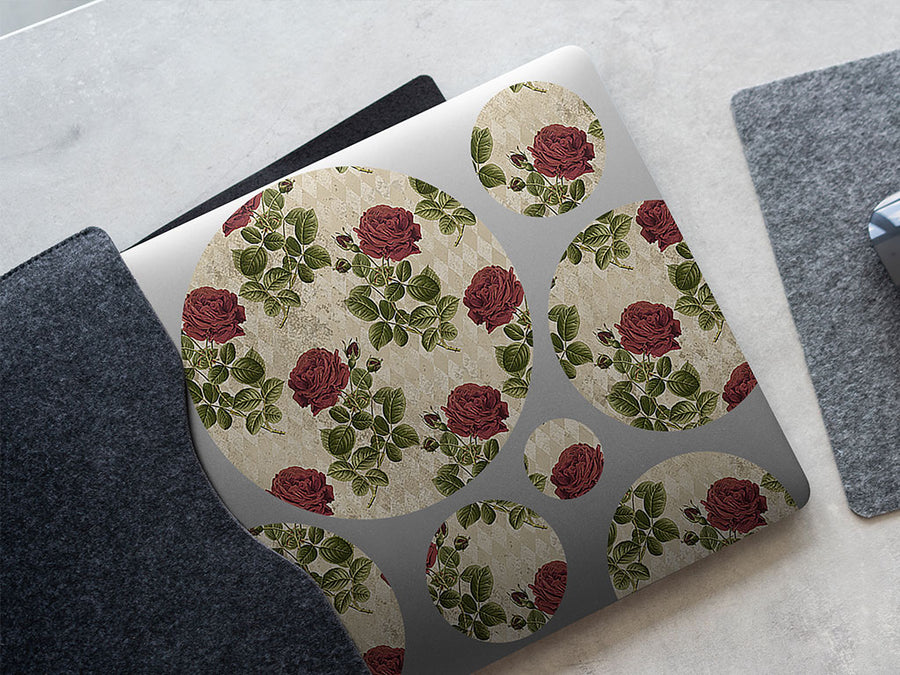 realistic roses gothic DIY Laptop Stickers