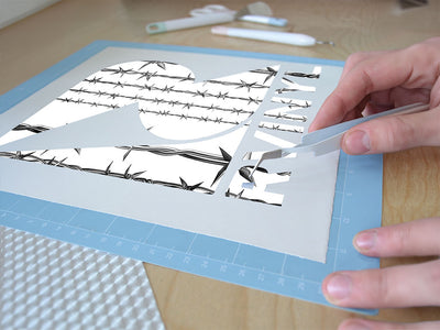 realistic ross barbed wire Easy Weed Craft Vinyl